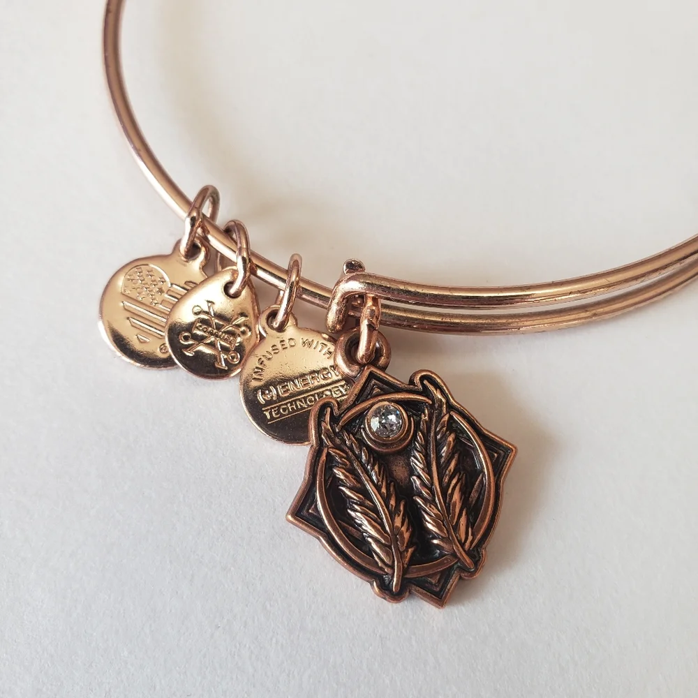 Alex and Ani Women's Godspeed II ROG Bracelet, Shiny Rose Gold, - Picture 5 of 9